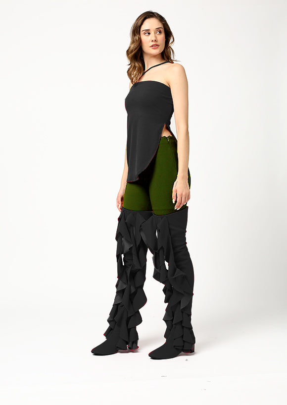 "Zombie " Black thigh high swaps