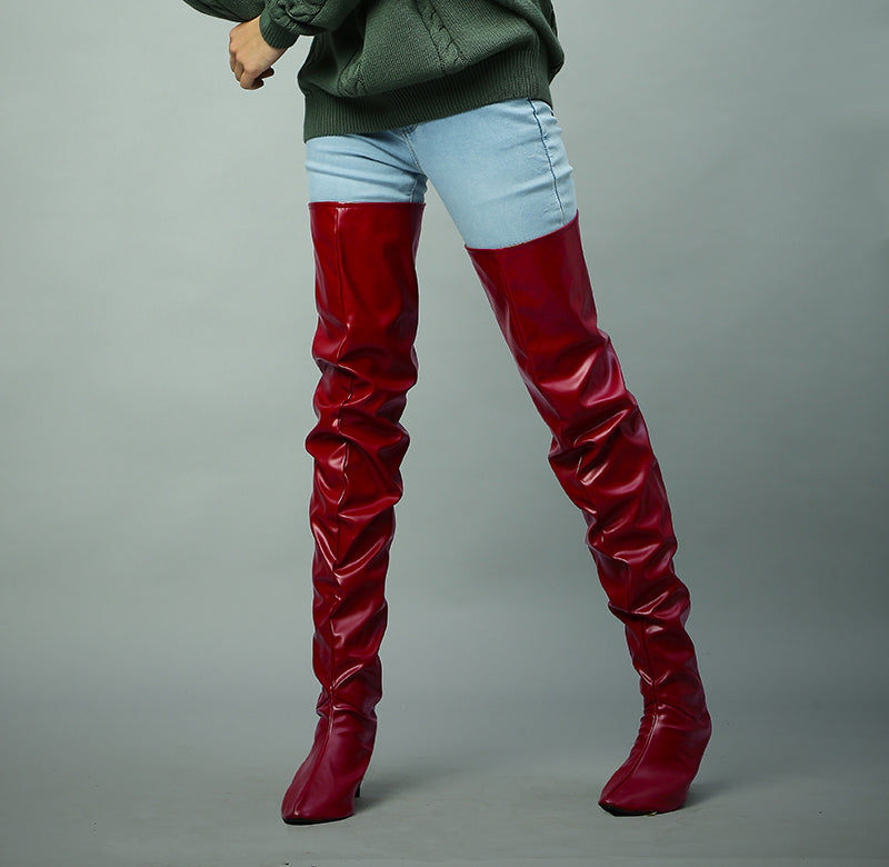 "Maroon Ice" thigh high swaps