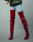 "Maroon Ice" thigh high swaps