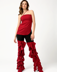 "Zombie" Maroon thigh high swaps