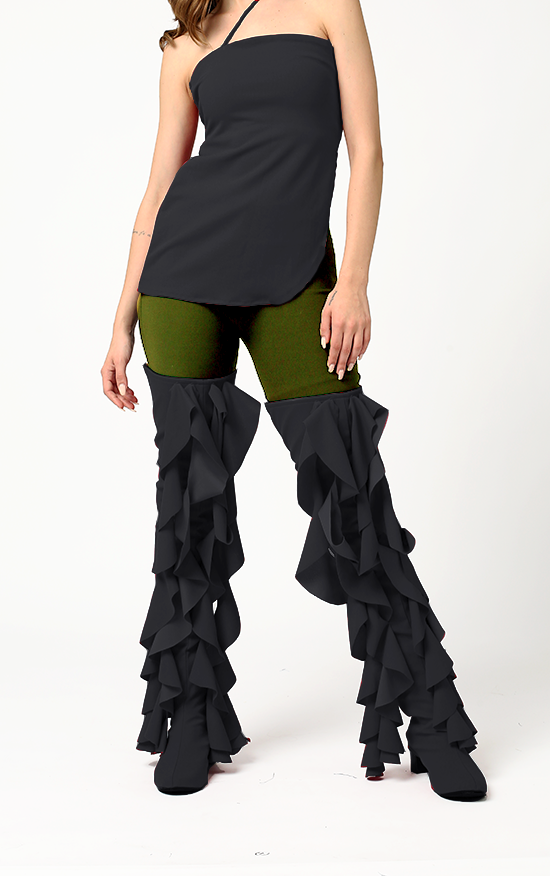 "Zombie " Black thigh high swaps