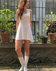 White slip dress