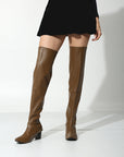 Chocolate brown thigh high boot swaps