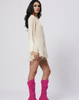 "Pink Sapphire" slouchy boot swaps