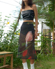 Floral georgette skirt