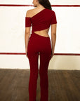 Red asymetrical pant