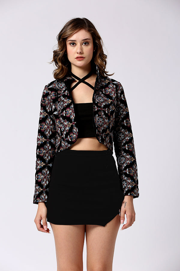 All over embroidery jacket
