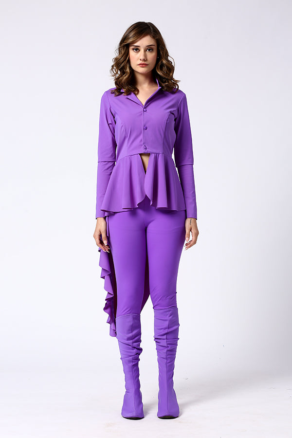 Purple lycra pants