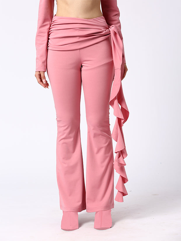 Pink pants with a removable sash