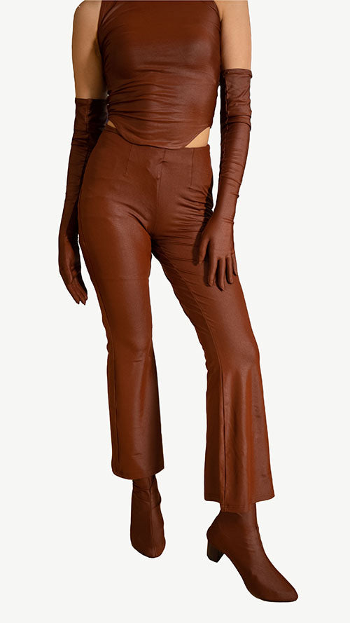 Leather look alike pant