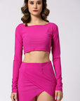 Pink power net skirt