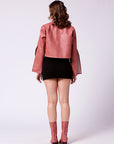 Pink Faux leather jacket